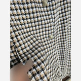 شنل توییت موهر لعیا رنگ مشکی کرم نسکافه فری سایز تا 50 پانچ