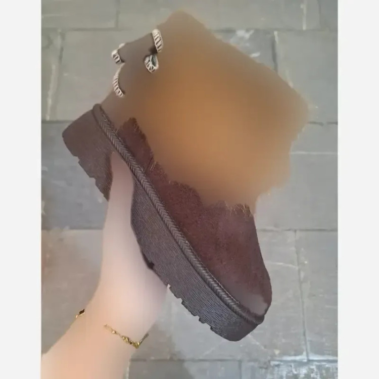 کفش پشت پاپیون سوییت زنانه مشکی و قهوه ای سایز 37 تا 40
